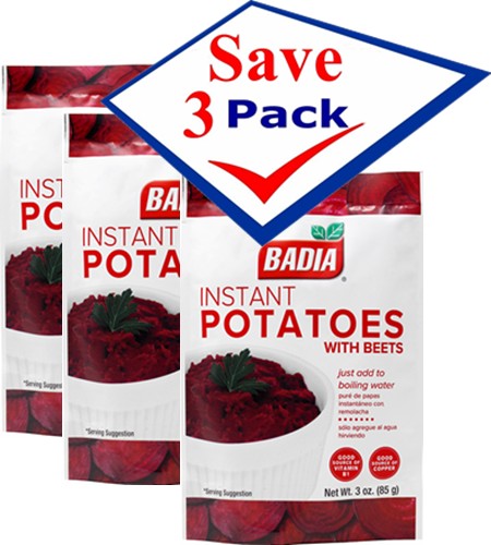 Badia Instant Potatoes with Beets 3 oz Pack of 3
